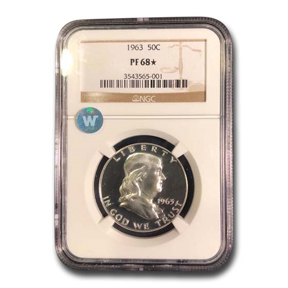 1963 Franklin Half Dollar PF-68* NGC