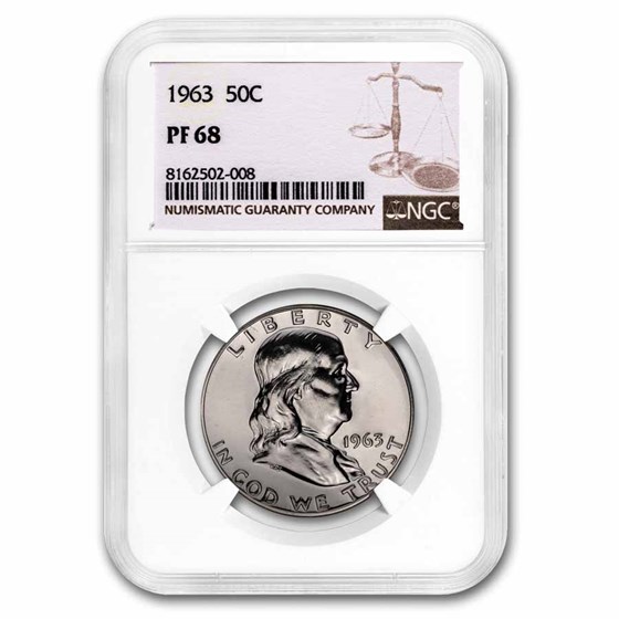 1963 Franklin Half Dollar PF-68 NGC
