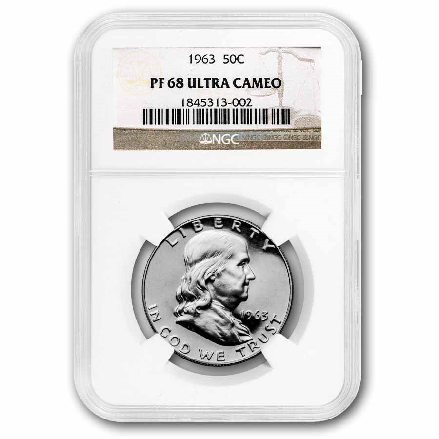 1963 Franklin Half Dollar PF-68 UCAM NGC