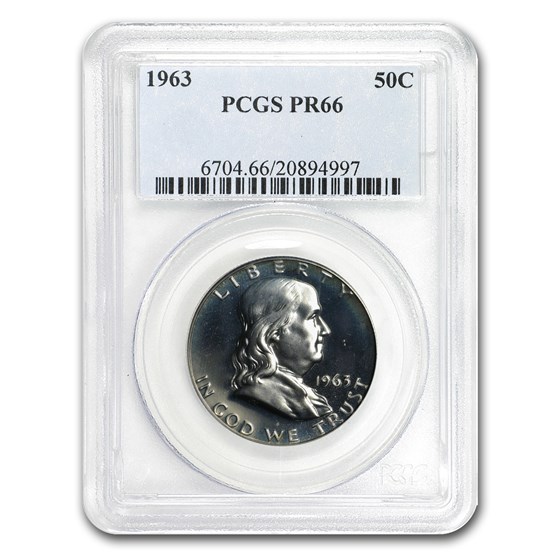 1963 Franklin Half Dollar PR-66 PCGS 1963 Franklin Half Dollar PR-66 PCGS