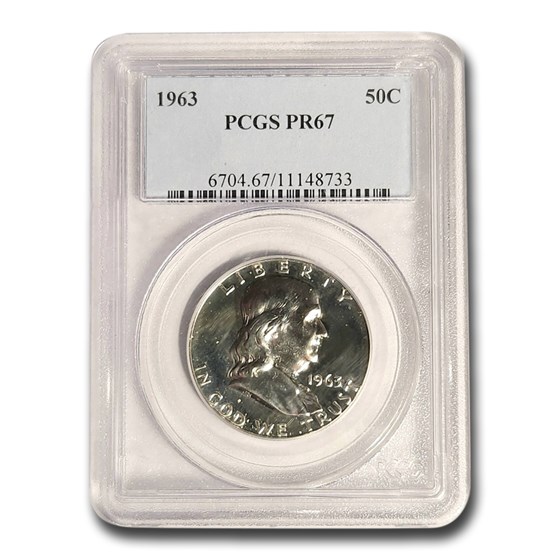 1963 Franklin Half Dollar PR-67 PCGS 1963 Franklin Half Dollar PR-67 PCGS
