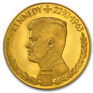1963 Germany Gold 10 Ducat Kennedy Medal