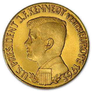 1963 Germany Gold 2 1/2 Ducat Kennedy Medal
