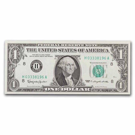 1963 (H-St. Louis) $1.00 FRN CU (Fr#1900-H) 1963 (H-St. Louis) $1.00 FRN CU (Fr#1900-H)