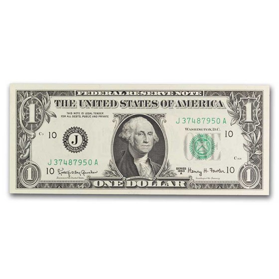1963 (J-Kansas City) $1.00 FRN Average Circ 1963 (J-Kansas City) $1.00 FRN Average Circ