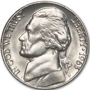 1963 Jefferson Nickel BU