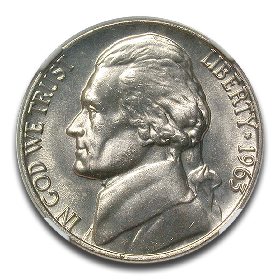1963 Jefferson Nickel MS-66+ NGC (FS)