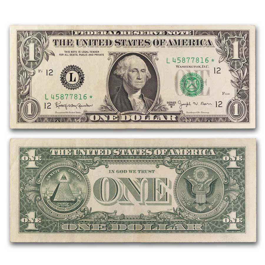 1963* (L-San Francisco) $1.00 CU (Fr#1900-L*) Star Note