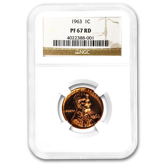 1963 Lincoln Cent PF-67 NGC (Red) 1963 Lincoln Cent PF-67 NGC (Red)