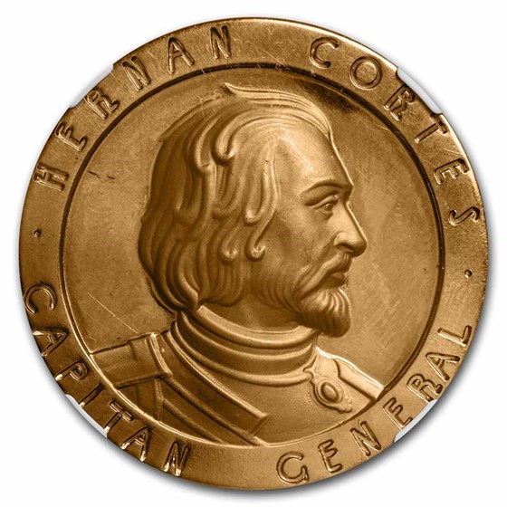 Buy 1963 Mexican Gold Medallic 50 Peso Cortez MS-64 NGC (Grove-P 77 ...