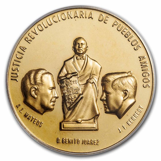 Buy 1963 Mexico Gold Recovery of Chamizal Territory Medal SP-64 PCGS ...