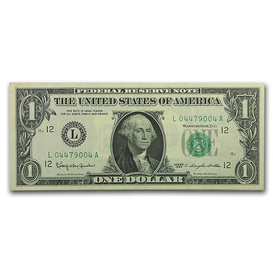 1963-Present $1.00 FRN AU (Random District) 1963-Present $1.00 FRN AU (Random District)