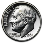 1963 Roosevelt Dime Gem Proof