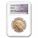 1963-So Chile Gold 100 Pesos MS-65 NGC