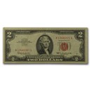 1963 thru 1963-A $2.00 U.S. Notes Red Seal VG/VF