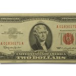 1963 thru 1963-A $2.00 U.S. Notes Red Seal XF