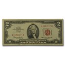 1963 thru 1963-A $2.00 U.S. Notes Red Seal XF