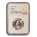 1963 Washington Quarter MS-67 NGC