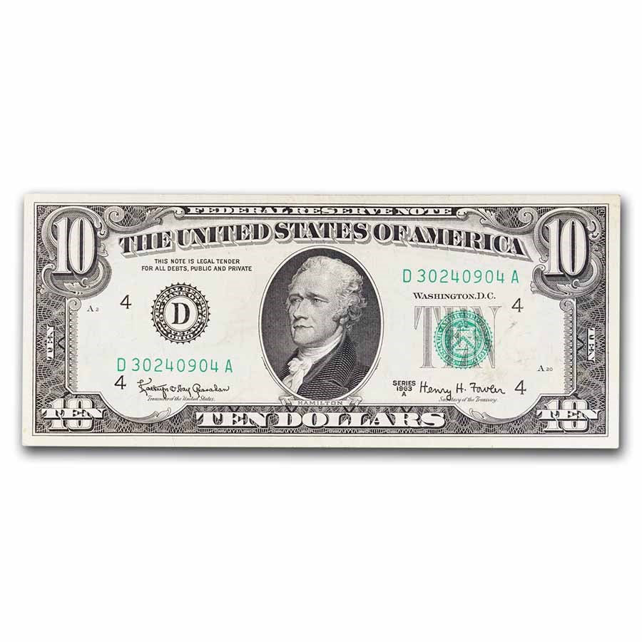 1963s $10 FRN VF/XF (Fr#TBD) Districts of our Choice