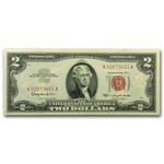1963s $2.00 U.S. Notes Red Seal AU