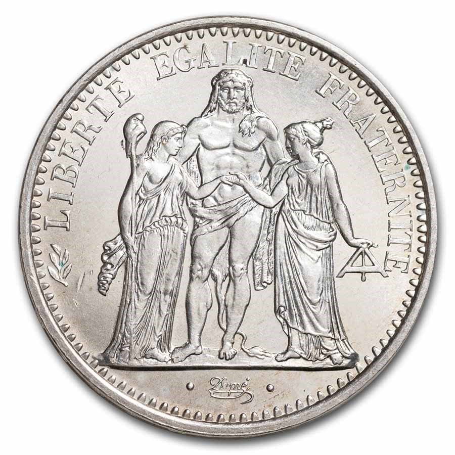 (1964-1973 )France Silver 10 Francs Avg Circ (Random)