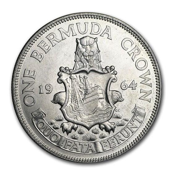 1964 Bermuda Silver Crown Avg Circ 1964 Bermuda Silver Crown Avg Circ