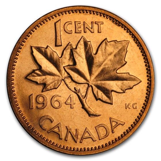1964 Canada Copper Cent BU/Prooflike 1964 Canada Copper Cent BU/Prooflike