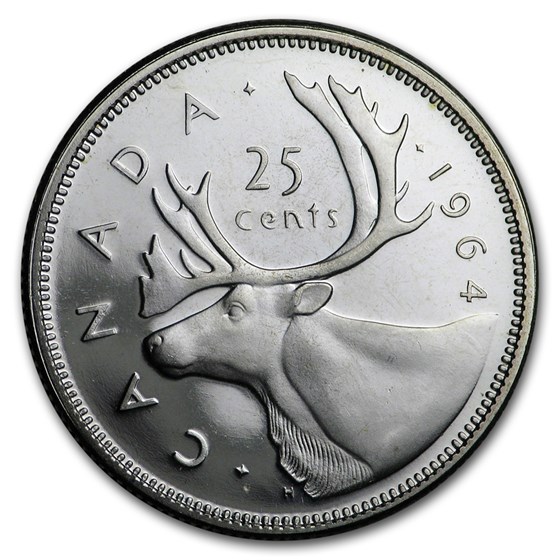 1964 Canada Silver 25 Cents BU/Prooflike 1964 Canada Silver 25 Cents BU/Prooflike