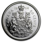 1964 Canada Silver 50 Cents Elizabeth II BU/Prooflike