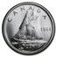 1964 Canada Silver Dimes 50-Coin Roll BU