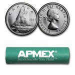 1964 Canada Silver Dimes 50-Coin Roll BU