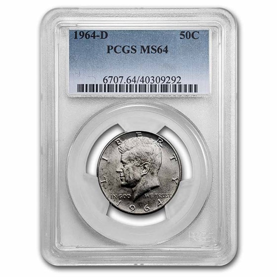 1964-D Kennedy Half Dollar MS-64 PCGS 1964-D Kennedy Half Dollar MS-64 PCGS
