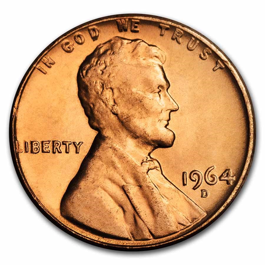 1964-D Lincoln Cent BU (Red)