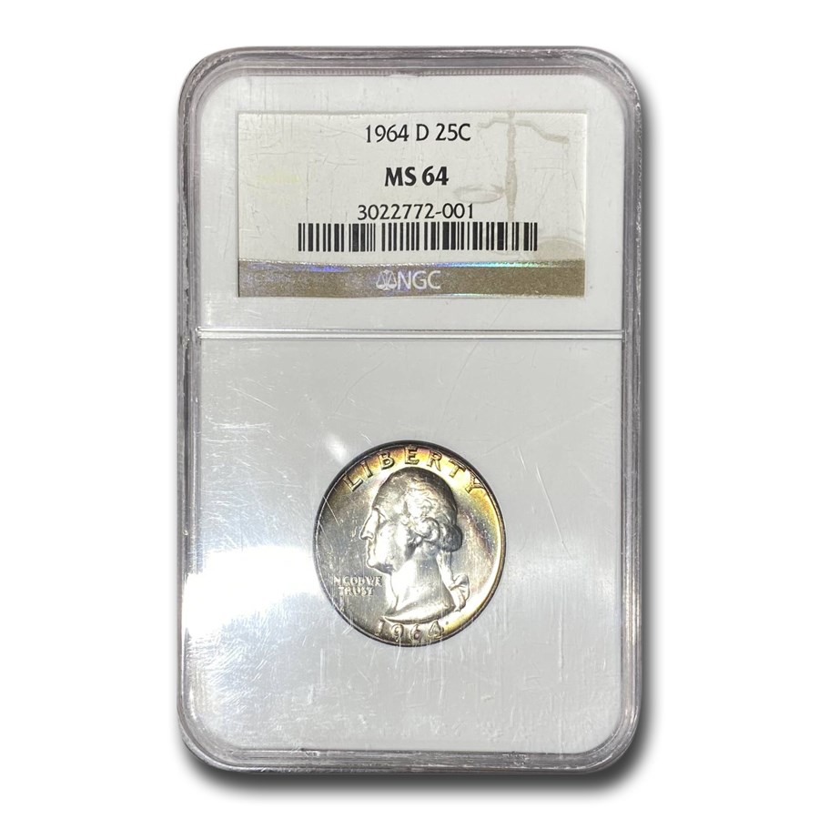 1964-D Washington Quarter MS-64 NGC