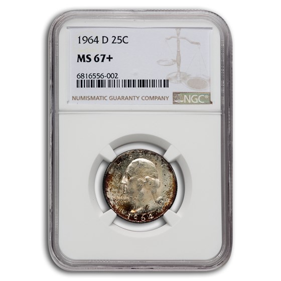 1964-D Washington Quarter MS-67+ NGC 1964-D Washington Quarter MS-67+ NGC