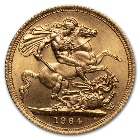 1964 Great Britain Gold Sovereign Elizabeth II BU