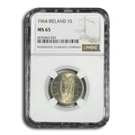 1964 Ireland Shilling MS-65 NGC