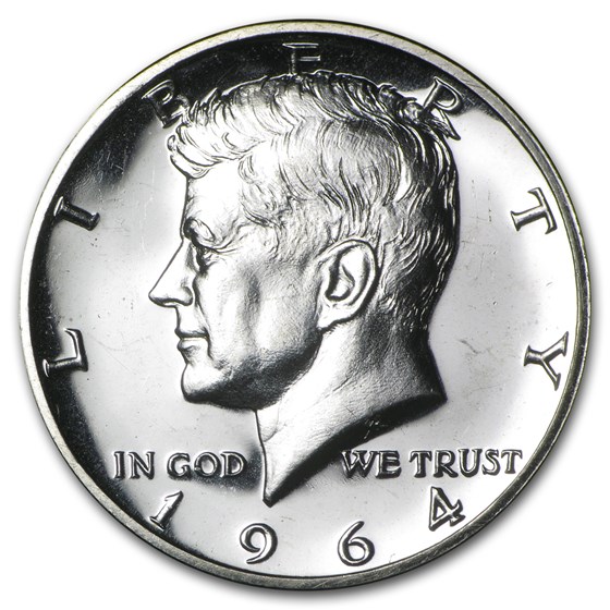 1964 Kennedy Half Dollar Gem Proof (Accented Hair) 1964 Kennedy Half Dollar Gem Proof (Accented Hair)
