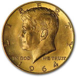 1964 Kennedy Half Dollar (Gold Plated)