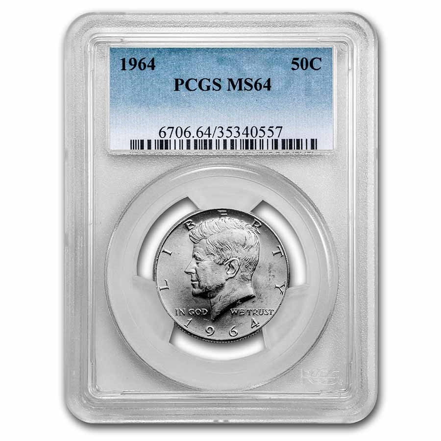 1964 Kennedy Half Dollar MS-64 PCGS