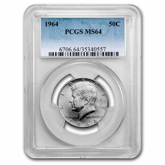1964 Kennedy Half Dollar MS-64 PCGS 1964 Kennedy Half Dollar MS-64 PCGS