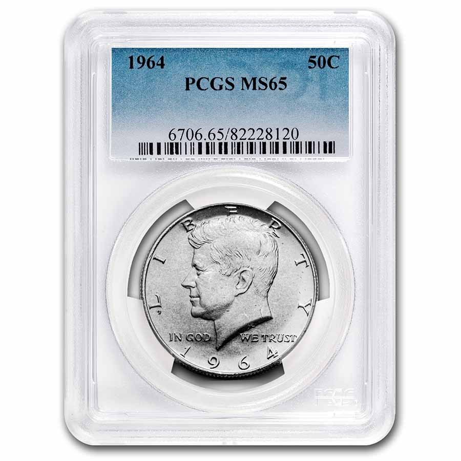 アメリカ 1964 ケネディ ハーフダラー 銀貨 PCGS MS65 Buy 1964 Kennedy Half Dollar MS-65 PCGS | APMEX