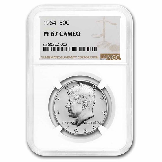 1964 Kennedy Half Dollar PF-67 Cameo NGC 1964 Kennedy Half Dollar PF-67 Cameo NGC