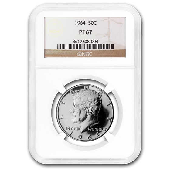 1964 Kennedy Half Dollar PF-67 NGC 1964 Kennedy Half Dollar PF-67 NGC