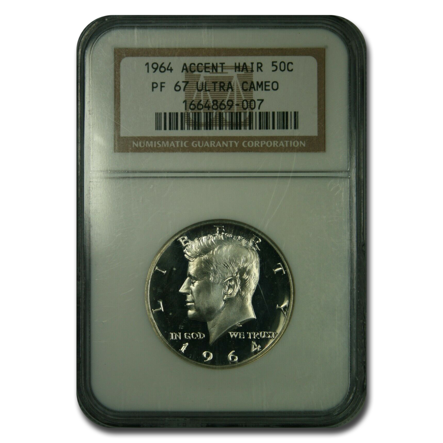 1964 Kennedy Argento Mezzo Dollaro 50 C NGC PF 67 - Foto 4