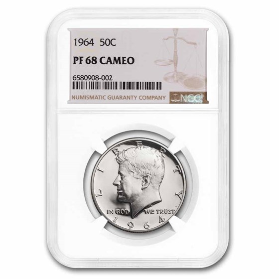 1964 Kennedy Half Dollar PF-68 Cameo NGC 1964 Kennedy Half Dollar PF-68 Cameo NGC