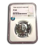 1964 Kennedy Half Dollar PF-68 NGC (Accented Hair)