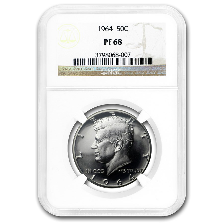 1964 Kennedy Half-Dollar PF-68 NGC