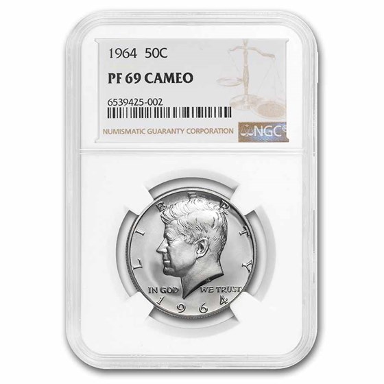 1964 Kennedy Half Dollar PF-69 NGC Cameo 1964 Kennedy Half Dollar PF-69 NGC Cameo