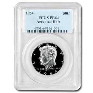1964 Kennedy Half Dollar PR-64 PCGS (Accented Hair) 1964 Kennedy Half Dollar PR-64 PCGS (Accented Hair)